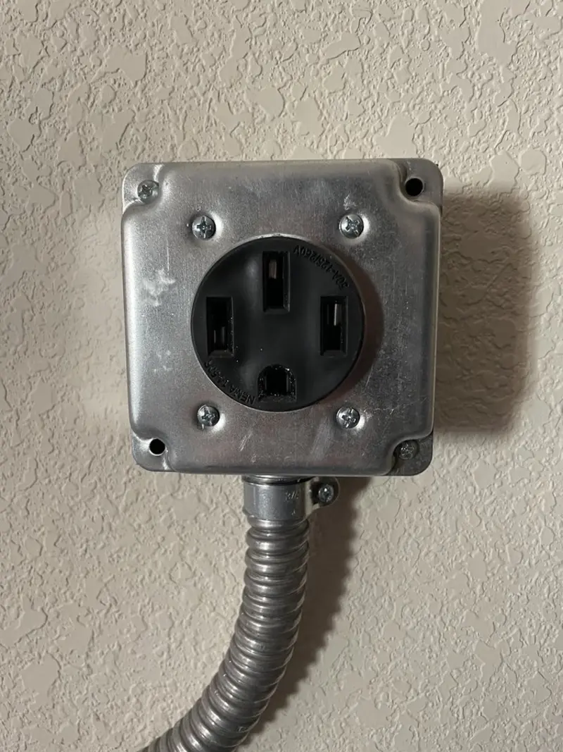 NEMA 14-50 outlet installed for Electrical Panel Upgrade in West Union