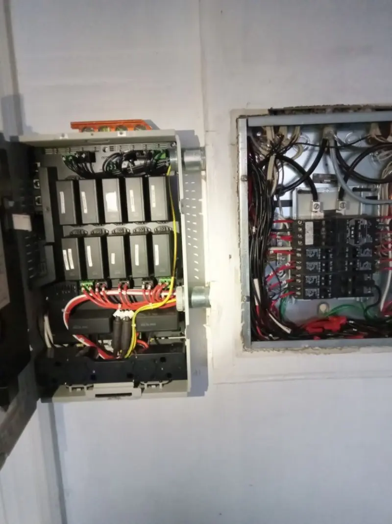 Electrical panel upgrade completed for Security Camera Wiring in West Union